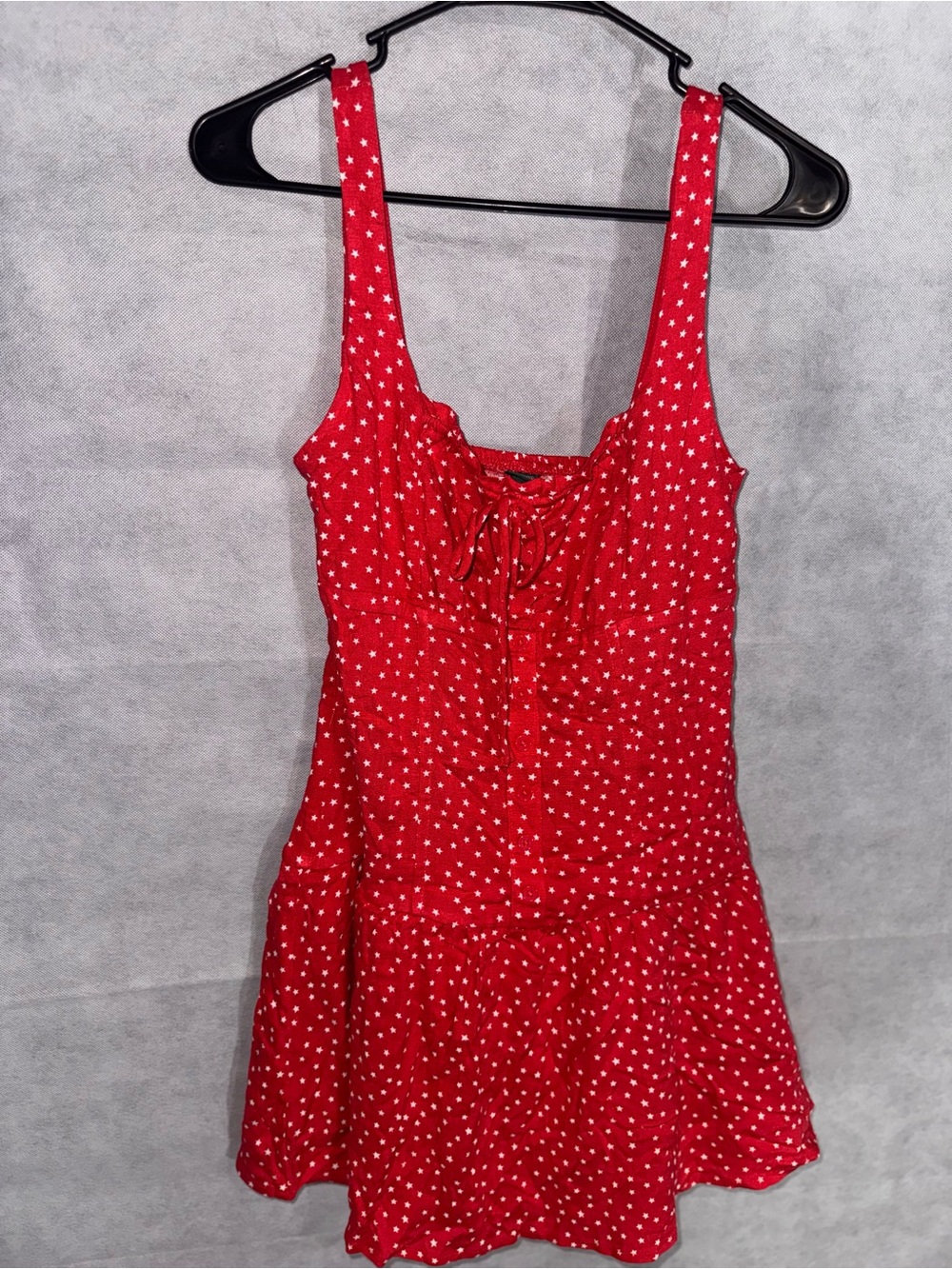 Red Star-Print Sundress